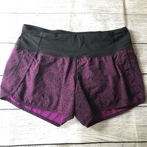 Lululemon | Run Times Purple Speckled Shorts